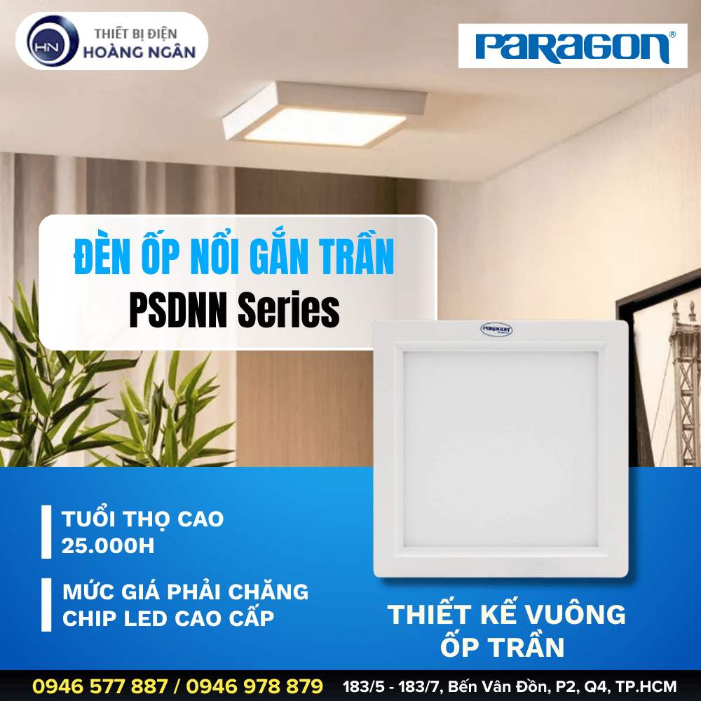 Đèn Ốp Trần Gắn Nổi Paragon PSDNN Series