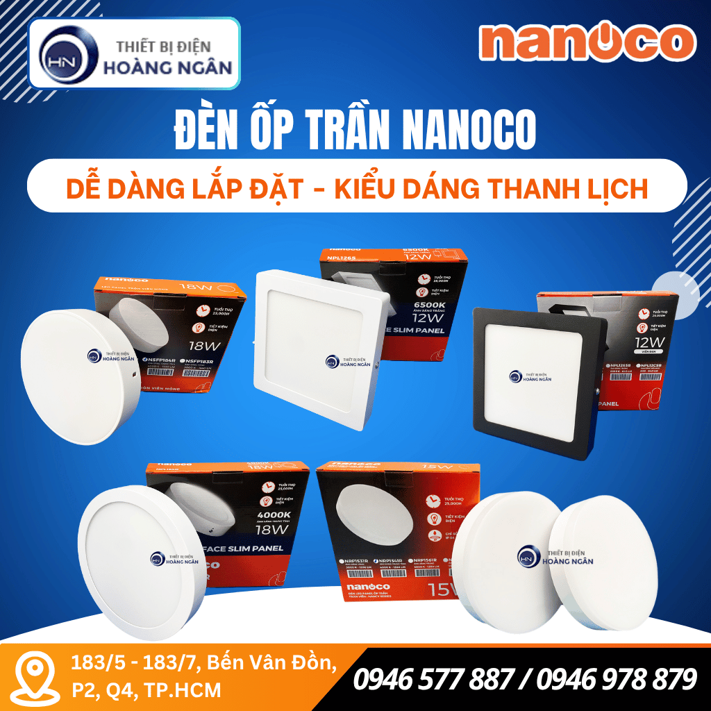 Đèn Ốp Trần Nổi Nanoco