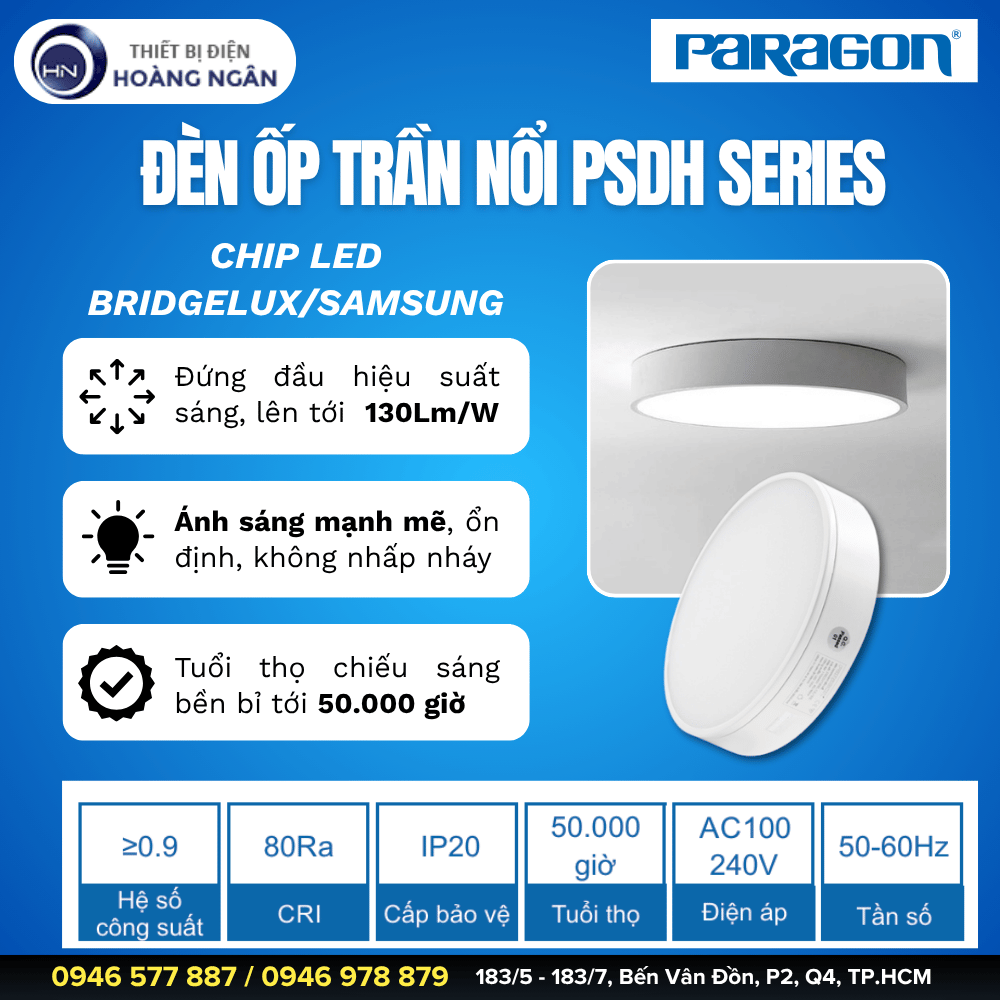 Đèn Ốp Trần Nổi Paragon PSDH Series