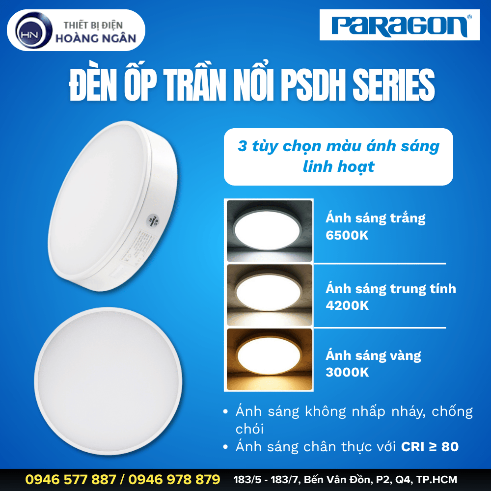 Đèn Ốp Trần Nổi Paragon PSDH Series