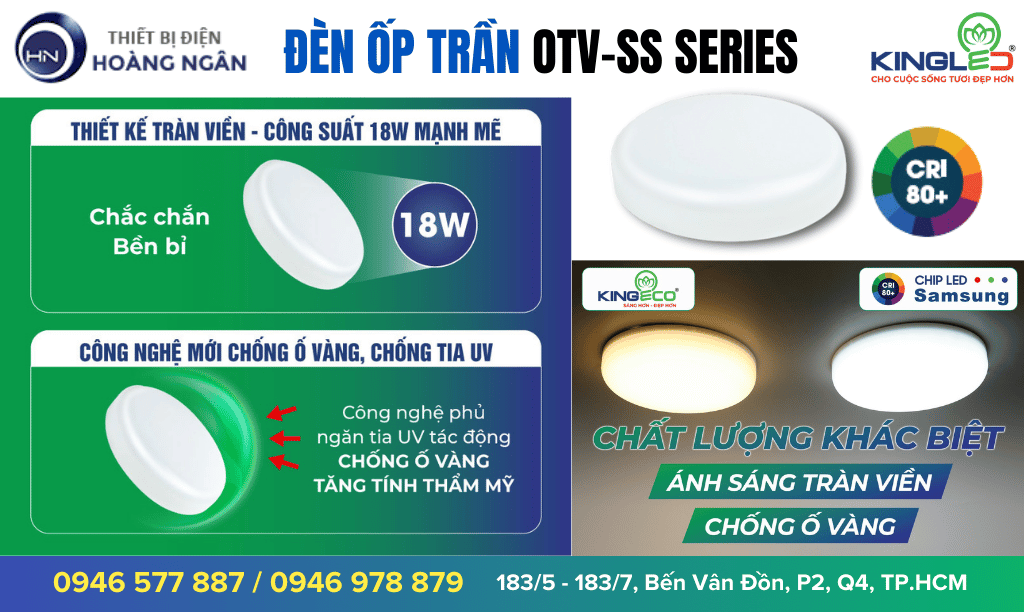 Đèn Ốp Trần Tràn Viền OTV-SS Series