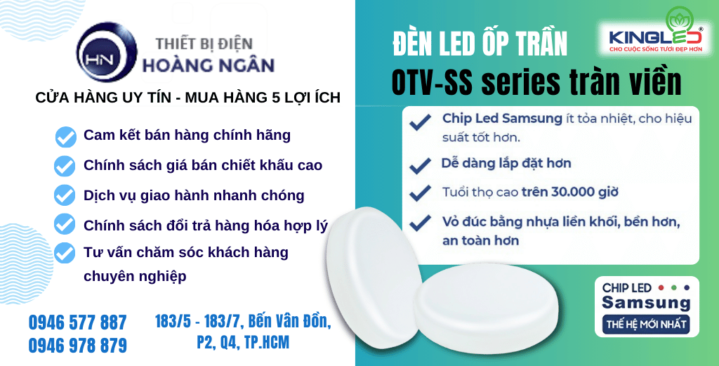 Đèn Ốp Trần Tràn Viền OTV-SS Series KingLED