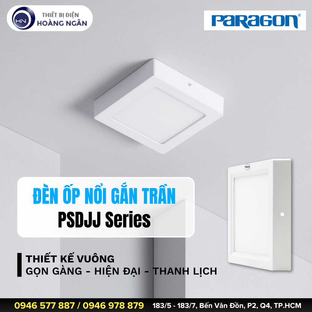 Đèn Ốp Trần Vuông Paragon PSDJJ Series