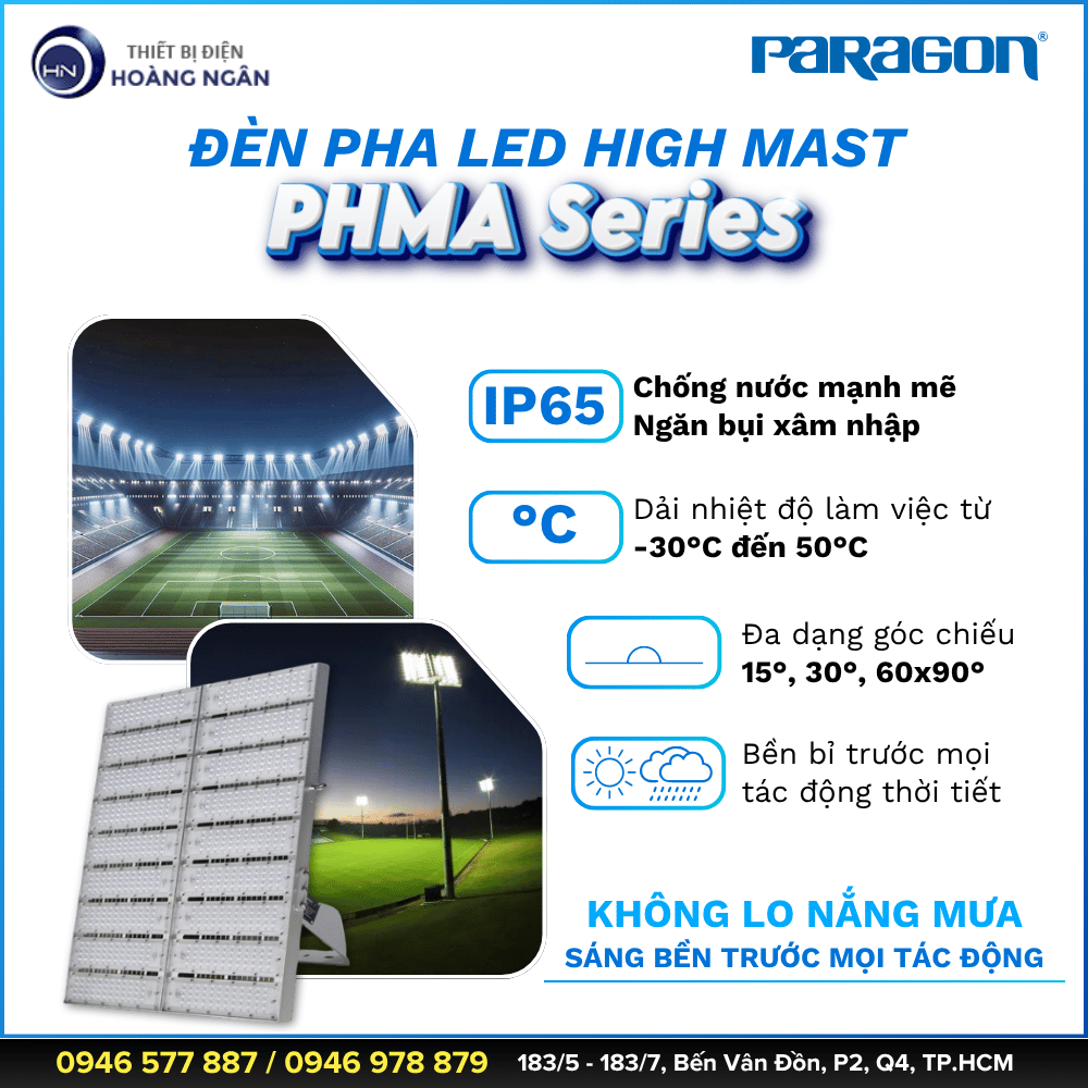 Đèn Pha LED High Mast PHMA Series Paragon