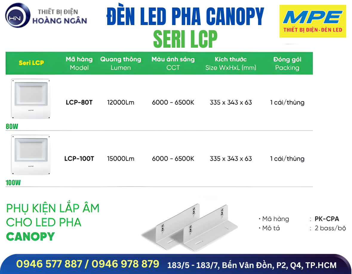 Đèn Pha LED MPE Canopy LCP