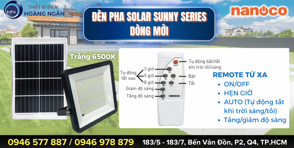 Đèn Pha LED Ngoài Trời Solar Sunny Series