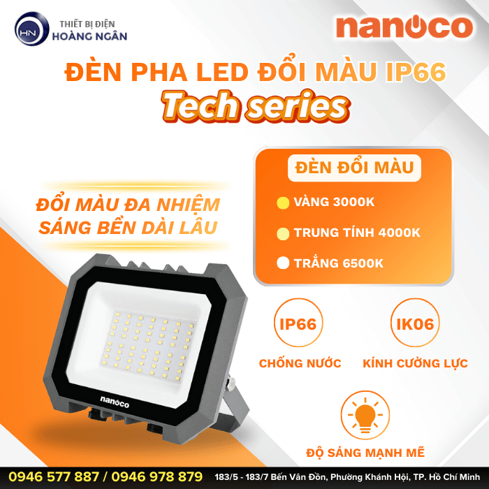 Đèn Pha LED Ngoài Trời Nanoco - Tech Series