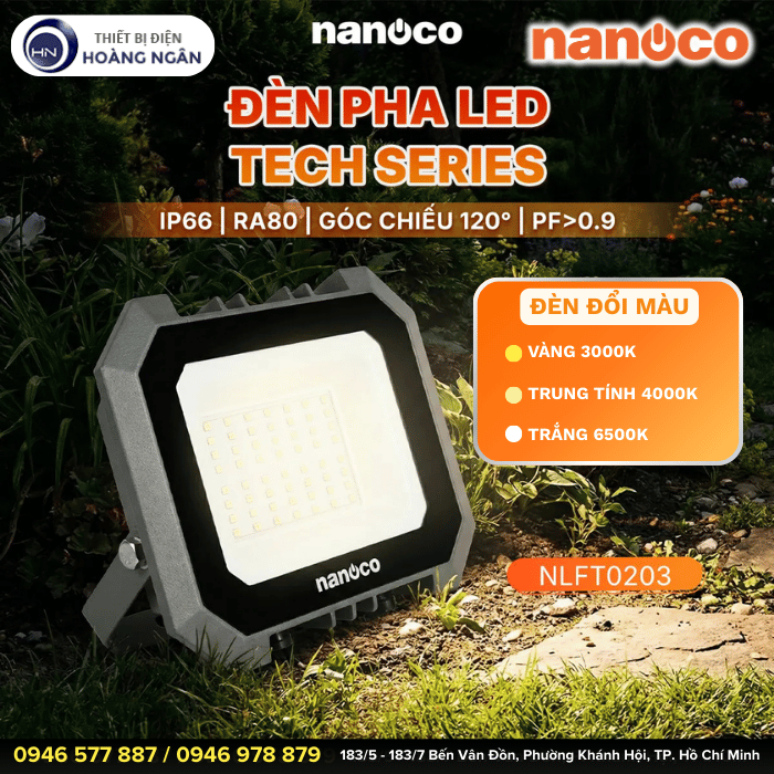 Đèn Pha LED Ngoài Trời Nanoco - Tech Series