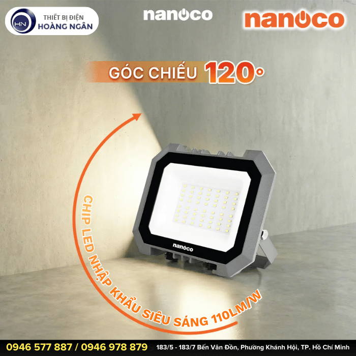 Đèn Pha LED Nanoco Đổi Màu Công Nghệ Mới 2025 - 3 Màu Ánh Sáng Linh Hoạt, Bền Bỉ Chuẩn IP66