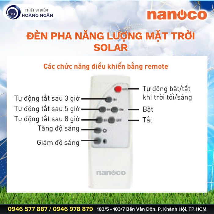Đèn Pha LED Solar Nanoco