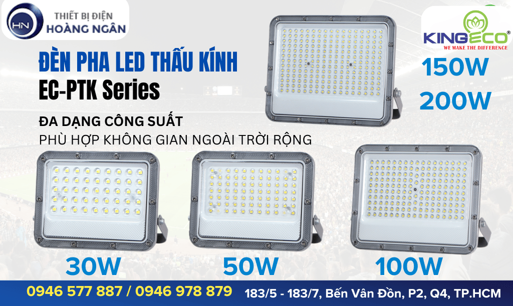 Đèn Pha LED Thấu Kính EC-PTK Series KingLED