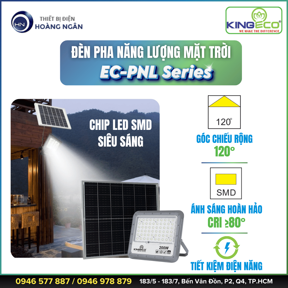 Đèn Pha Năng Lượng Mặt Trời KINGECO (EC-PNL Series)