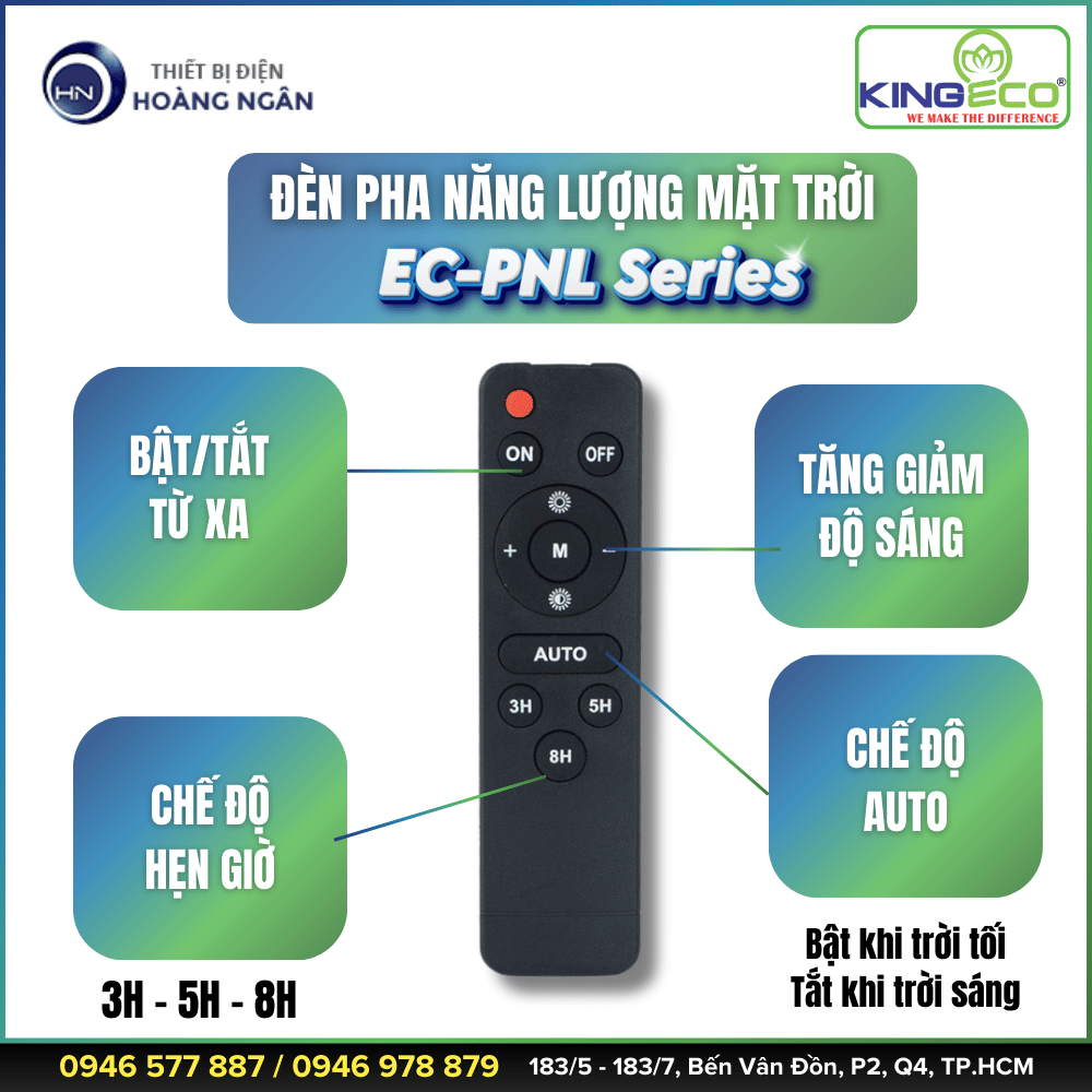 Đèn Pha Năng Lượng Mặt Trời KINGECO (EC-PNL Series)