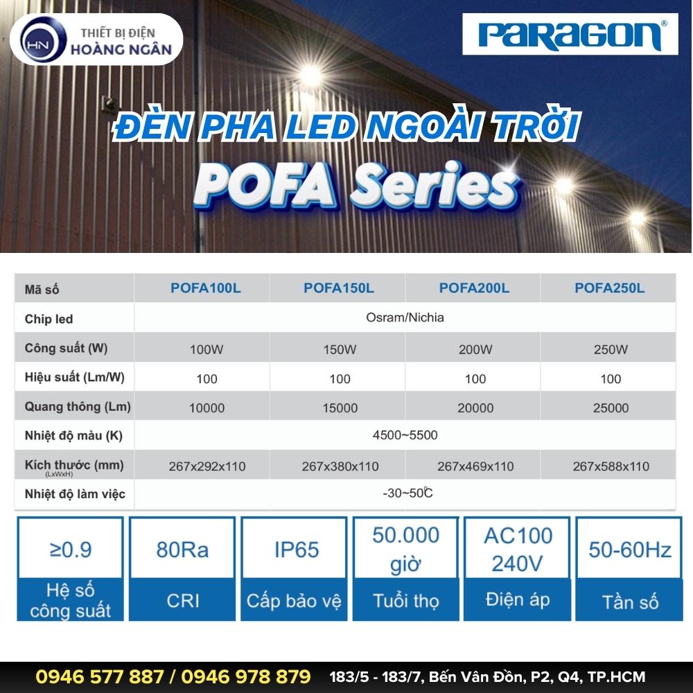 Đèn Pha Ngoài Trời Paragon POFA Series