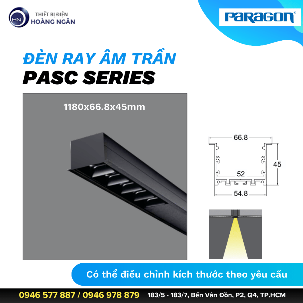 Đèn Ray Âm Trần PASC Series Paragon