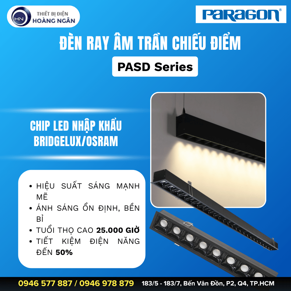 Đèn Ray Âm Trần PASD Series Paragon