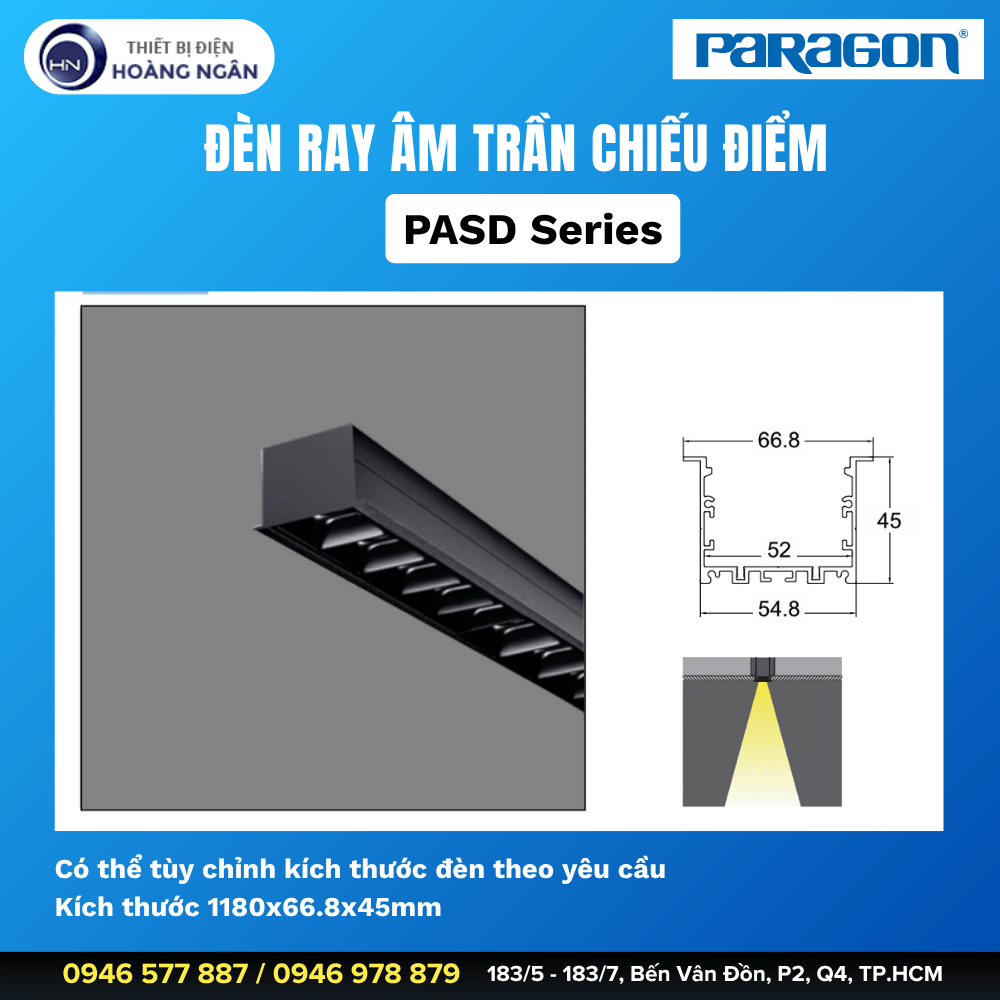Đèn Ray Âm Trần PASD Series Paragon