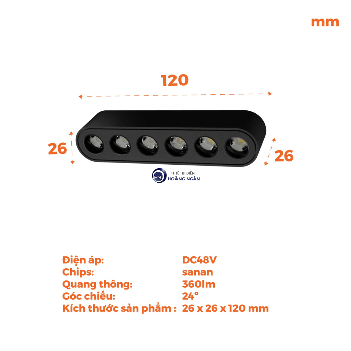 Đèn Ray Nam Châm Chiếu Điểm 6W NMGG063B Nanoco