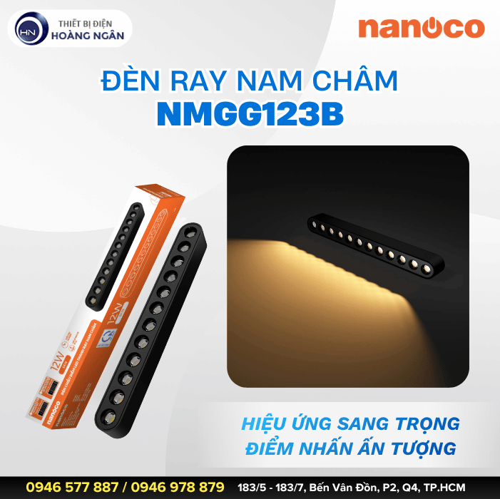 Đèn Ray Nam Châm Chiếu Điểm Nanoco NMGG123B