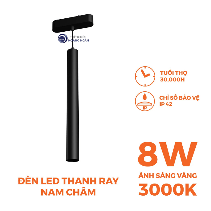 Đèn LED Thả Trần Gắn Ray Nam Châm 8W NMGH083B Nanoco