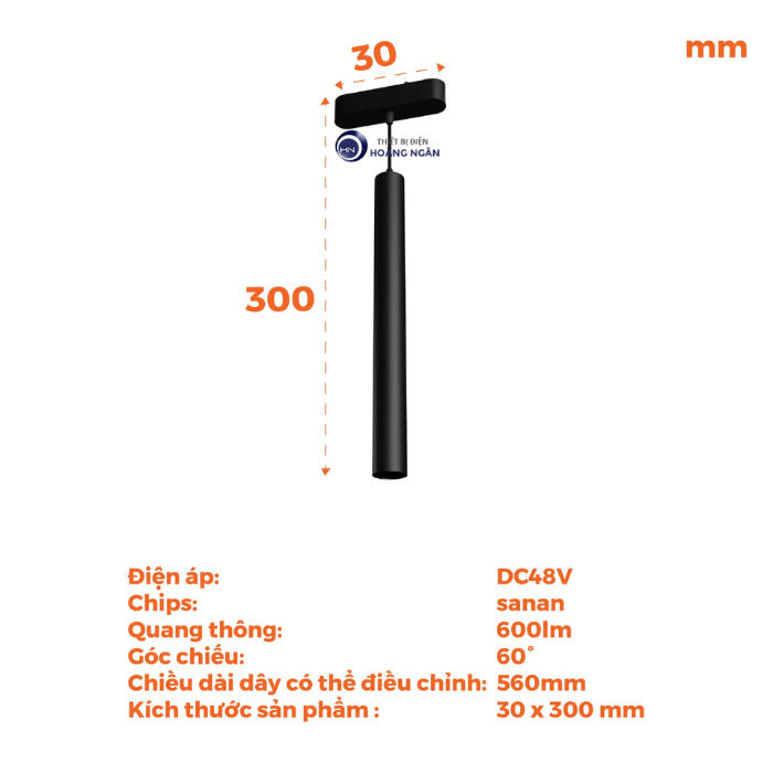 Đèn LED Thả Trần Gắn Ray Nam Châm 8W NMGH083B Nanoco