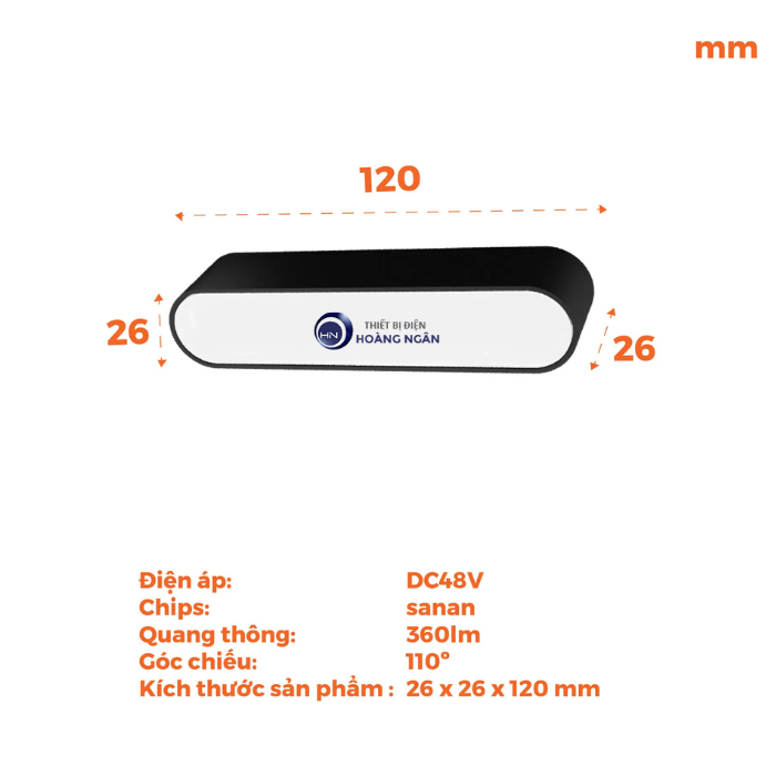 Đèn LED Pha Gắn Ray Nam Châm 6W NMGF063B Nanoco