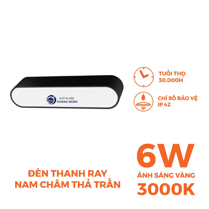 Đèn LED Pha Gắn Ray Nam Châm 6W NMGF063B Nanoco