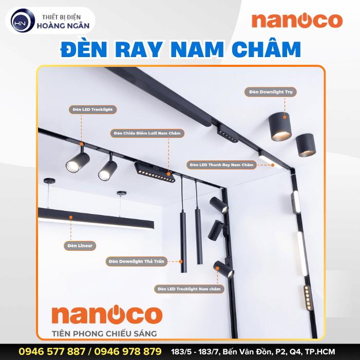 Đèn Ray Nam Chân Thả Trần Nanoco NMGH083B