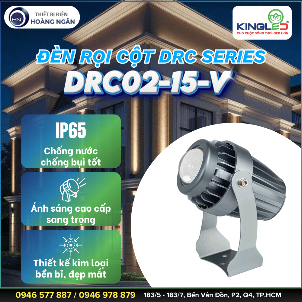 Đèn Rọi Cột DRC02-15-V KINGLED (DRC Series)