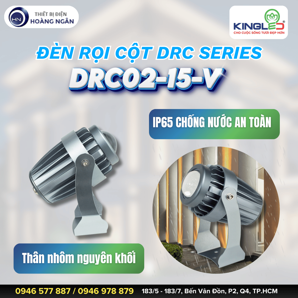 Đèn Rọi Cột DRC02-15-V KINGLED (DRC Series)