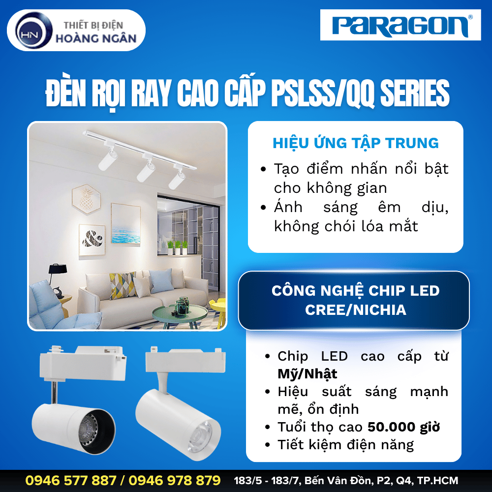 Đèn Rọi Ray Chiếu Điểm Paragon PSLSSQQ Series
