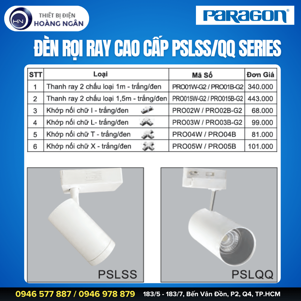 Đèn Rọi Ray Chiếu Điểm Paragon PSLSSQQ Series