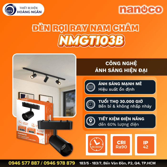 Đèn Rọi Ray Nam Châm Nanoco NMGT103B