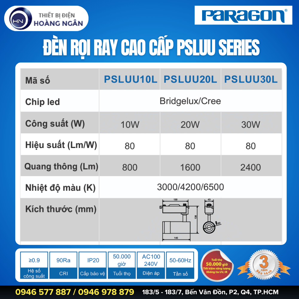 Đèn Rọi Ray Paragon PSLUU Series
