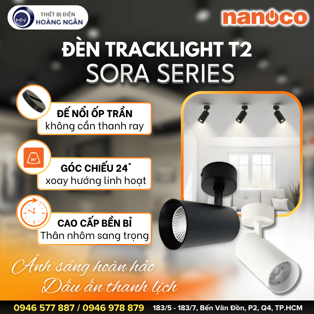 Đèn Rọi Ray TrackLight T2 Nanoco - Sora Series