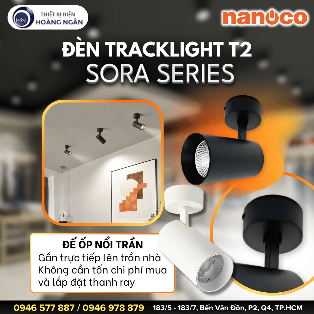 Đèn Rọi Ray TrackLight T2 Nanoco - Sora Series