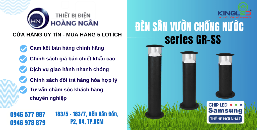 Đèn Sân Vườn Chống Nước GR-SS Series KINGLED IP65