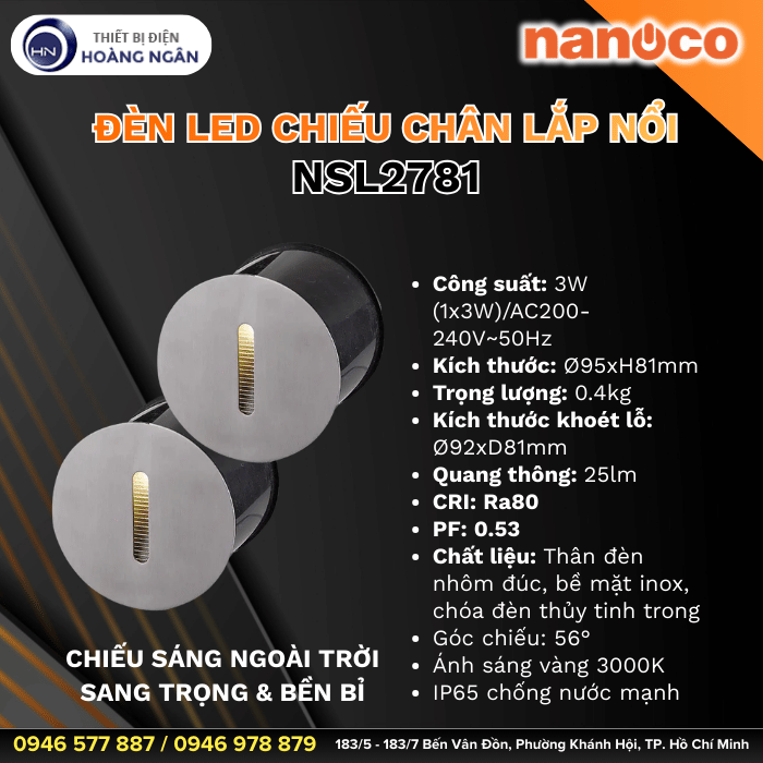 Đèn sân vườn LED chiếu chân Nanoco NSL2781