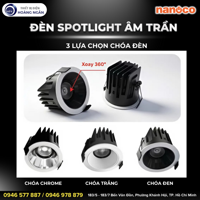 Đèn Spotlight Âm Trần Nanoco NSP12WW366