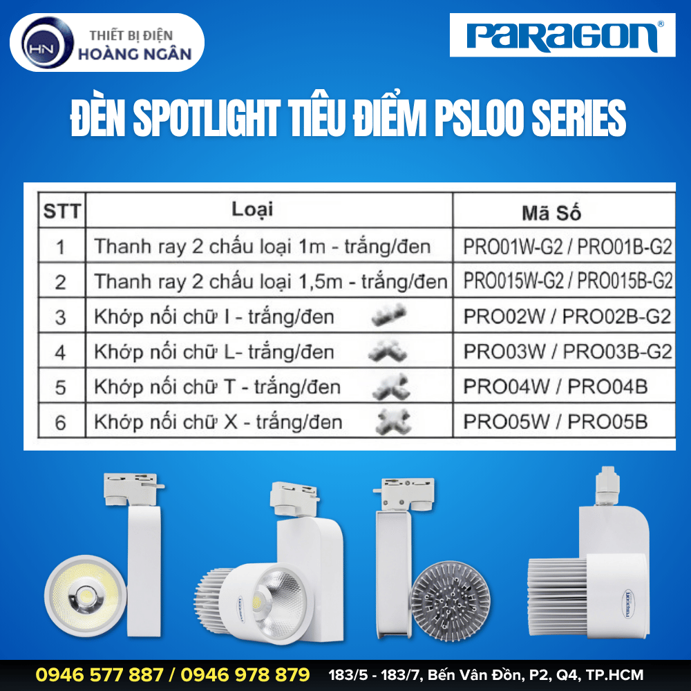 Đèn Spotlight Chiếu Điểm Paragon PSLOO Series