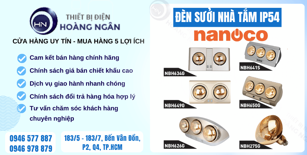 Đèn sưởi nhà tắm Nanoco