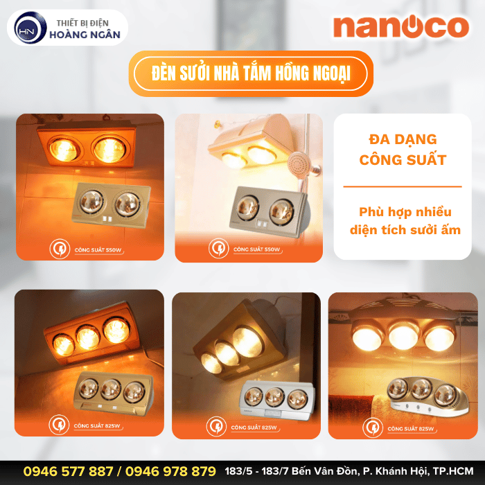 Đèn sưởi nhà tắm Nanoco