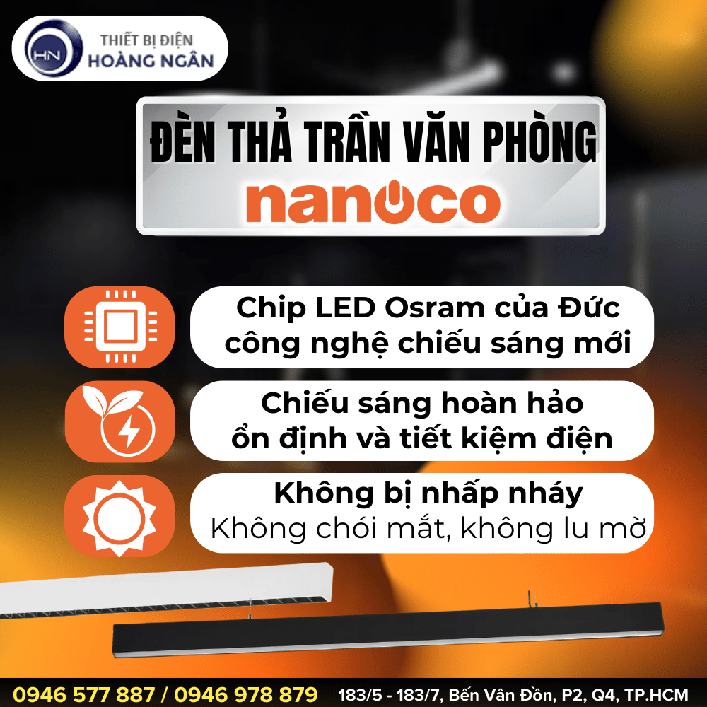 Đèn Thả Trần Văn Phòng Linear Nanoco