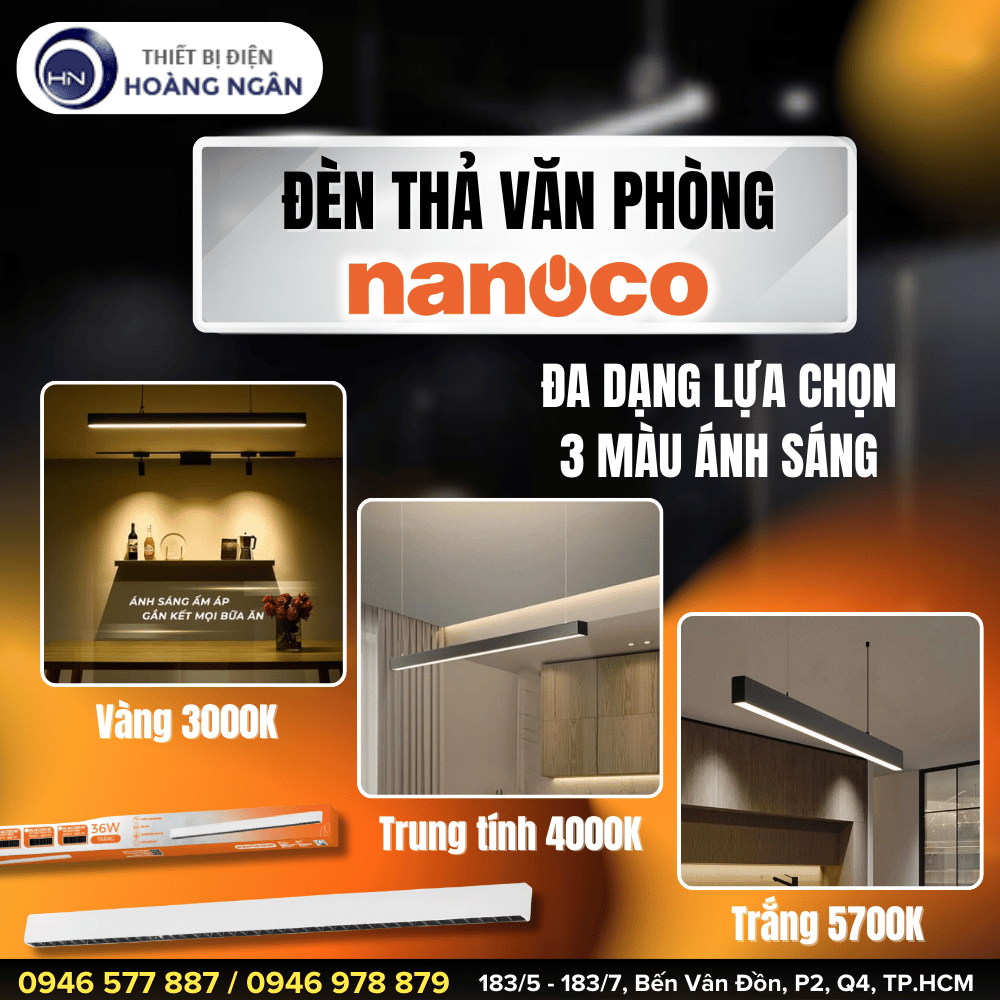 Đèn Thả Trần Văn Phòng Linear Nanoco