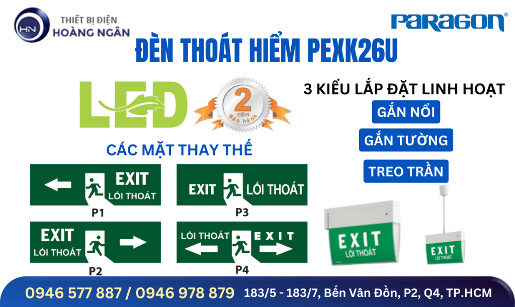 Đèn Thoát Hiểm Paragon PEXK26U