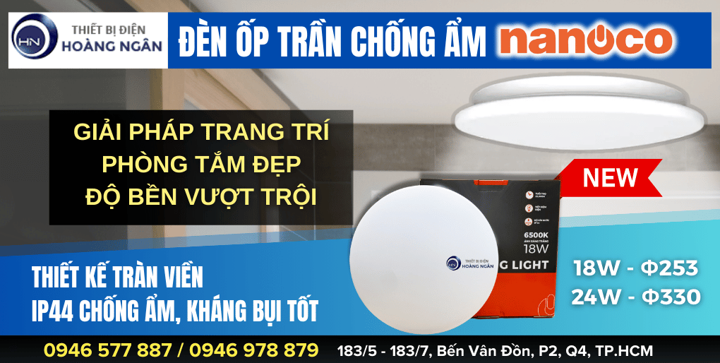 Đèn Trần Chống Ẩm Nanoco IP44