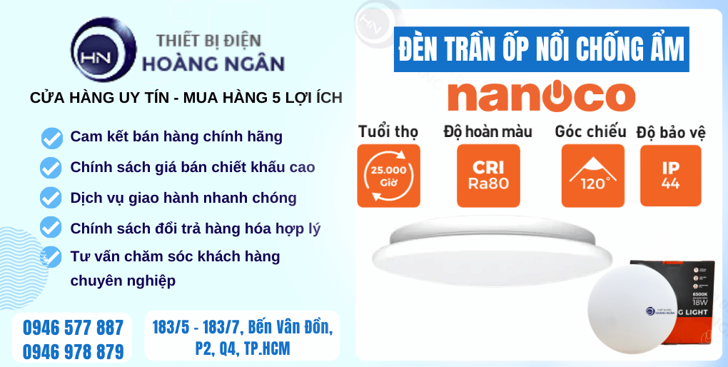 Đèn Trần Chống Ẩm Nanoco