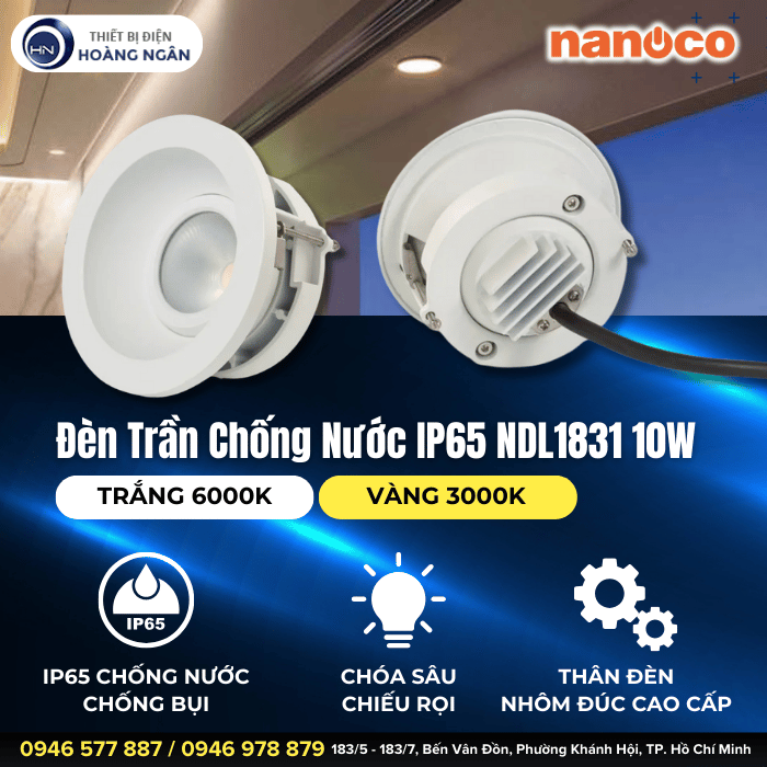 Đèn Trần Chống Nước IP65 Nanoco NDL1831