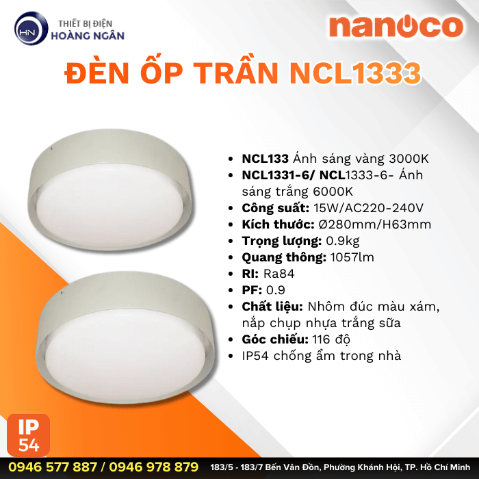 Đèn Trần LED Ngoài Trời NCL1331 Nanoco