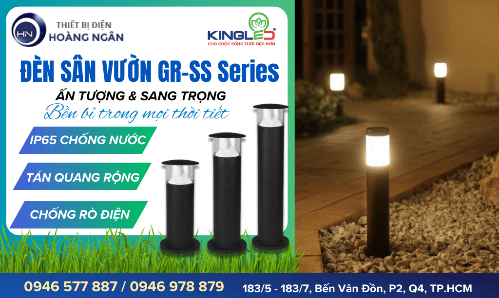 Đèn Sân Vườn Chống Nước GR-SS Series KINGLED IP65